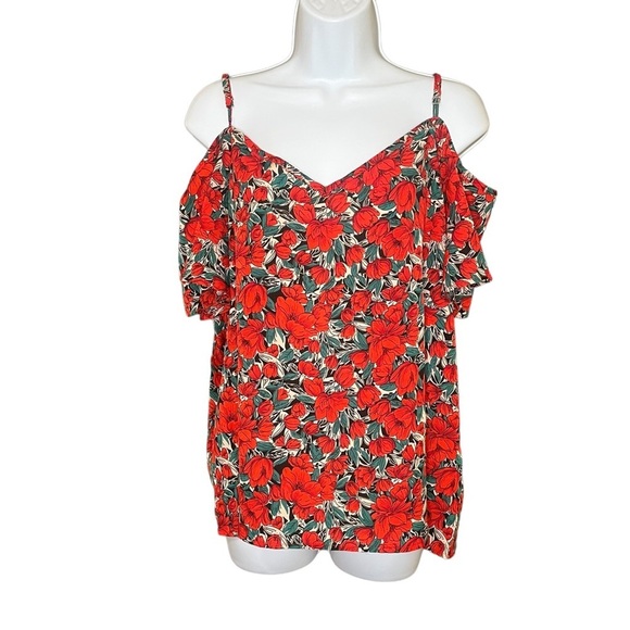 SHEIN Tops - SHEIN Sexy Off The Shoulder Vintage Floral Print Blouse